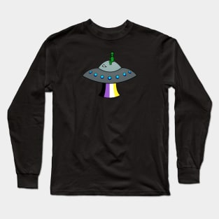 Nonbinary Pride Alien Long Sleeve T-Shirt